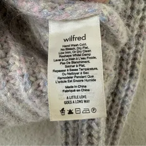 Aritzia Wilfred Pastel Multicolored Cotton Candy Poesy Cardigan Size Small thumbnail 5