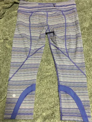 lululemon athletica Lavender Striped Capri Leggings thumbnail 4