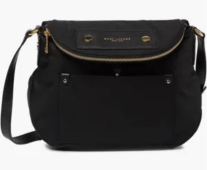 Marc Jacobs Preppy Nylon Messenger Bag Black Gold $200 thumbnail 1