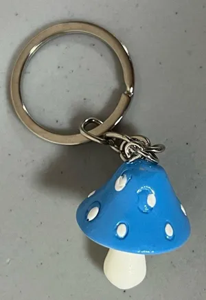 Blue Mushroom Charm Trippy Boho Key thumbnail 2