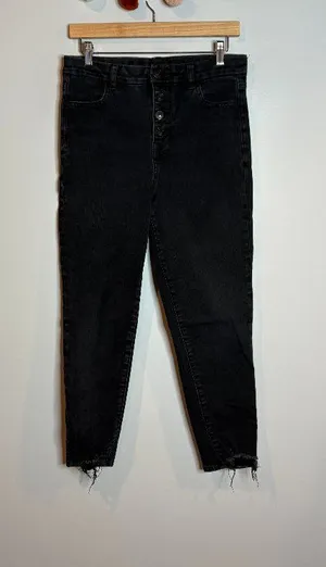 American Eagle Curvy Hi-Rise Jegging Crop black jeans thumbnail 1