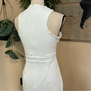Lulus NWT Headed to Cocktail Hour White Halter Tulip Mini Dress thumbnail 7