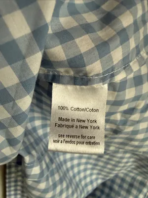 Caroline Consta Jacqueline Button Down Shirt Gingham Small Blue thumbnail 6