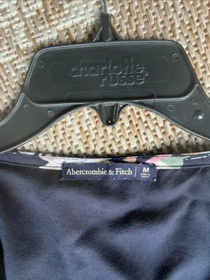 Abercrombie & Fitch Navy dress with Floral Accent thumbnail 2