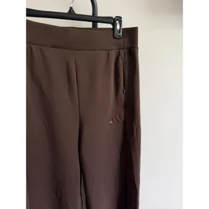 Adidas Womens Wide Leg Athletic Pants Brown High Rise Crop KF0794 Medium thumbnail 2