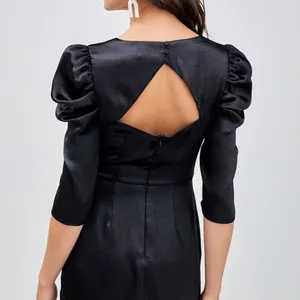 DO+BE Puff Sleeve Silk Dress thumbnail 2