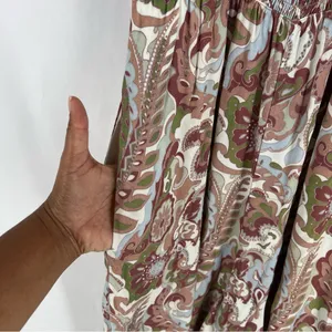 Aritzia Wilfred Chianti Jumpsuit Smocked Wide Leg Multicolor Paisley Print Crepe thumbnail 8
