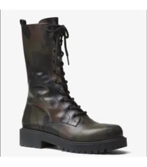 Michael Kors Brenna runway camo leather lace-up boots thumbnail 2