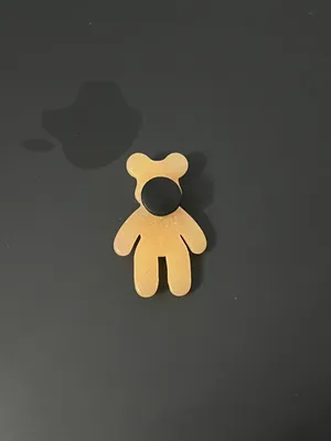 Crocs Yellow Glitter Teddy Bear Jibbitz Charm thumbnail 3