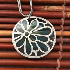 Chico’s Stained Glass Style Necklace Resin thumbnail 5