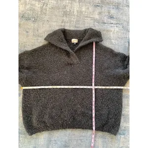 Universal Thread Dark Charcoal Gray Split Neck Lounge Pullover Sweater XXL thumbnail 8