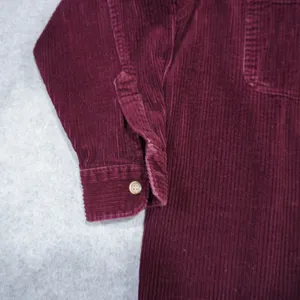 Vintage Disney Pooh Corduroy Shirt Maroon Burgundy Winnie the Pooh Embroidered M thumbnail 6