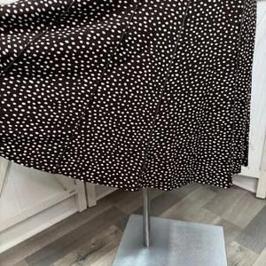 Perceptions Polka Dot Panel A Line Midi Dress Sleeveless‎ Brown White 12 thumbnail 8