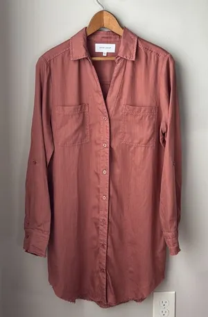 Dear John Denim Wistful Mauve Long Sleeve Button Avery Dress thumbnail 1