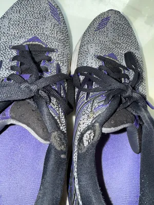 Brooks Gray and Purple Women's Running Shoes thumbnail 2