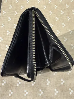 Coach Signature Jacquard‎ Slim Envelope Wallet Black Gray Leather Trim OS thumbnail 10