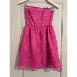 Lilly Pulitzer Peyton Mini Strapless Hoco Dress Floral Bloom Hot Pink Barbiecore thumbnail 2