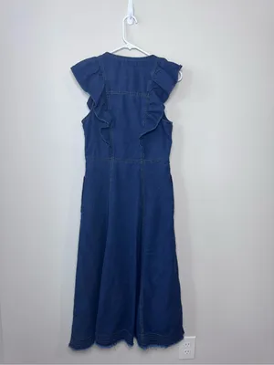 Pilcro Denim Flutter Sleeve MIDI Dress thumbnail 11