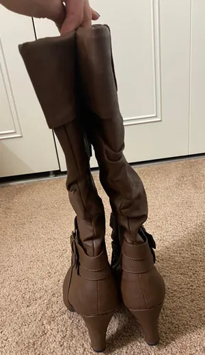 High Heel Boots Brown Size 8 thumbnail 5