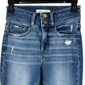 BKE SZ 25x29 1/2 Billie Jeans Tailored Bootcut Slim Fit Hi-Rise Distressed Blue thumbnail 2
