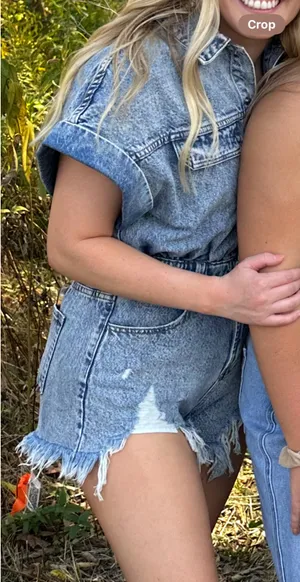 These Three Boutique Denim Romper thumbnail 8