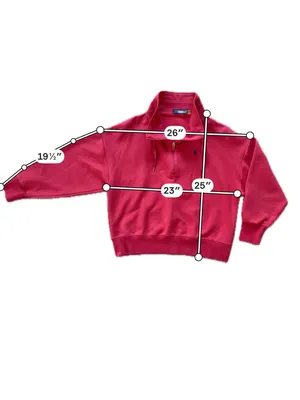 Polo Ralph Lauren Women's Pink Quarter-Zip Pullover Sweatshirt Size Large thumbnail 3
