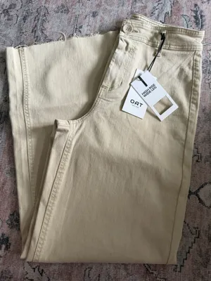 Oat wide leg jeans Tan Size 4 thumbnail 2