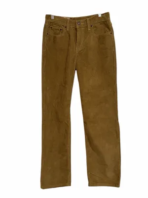 NWT Levis LOW PRO Women Golden Brown Straight Relaxed Thick Corduroy Pants 28X30 thumbnail 2