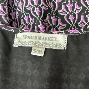 World Market Purple Boho Geometric Shift Dress S/M Pocketed Dark Fairy Whimsy thumbnail 8