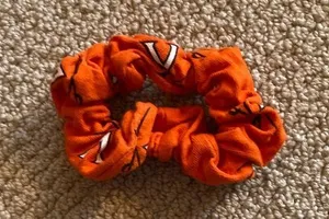 University of Virginia Large Scrunchie Orange Wahoo UVA Hair Tie EUC Clean thumbnail 1