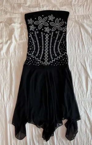 My Michelle Vintage Beaded Strapless Asymmetrical Fairy Dress thumbnail 1