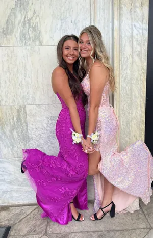 pink prom dress Size 4 thumbnail 6