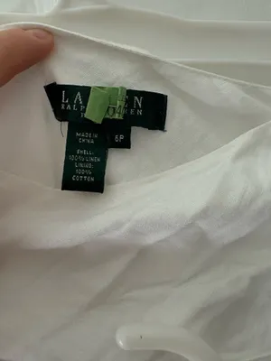 Ralph Lauren white linen midi skirt thumbnail 3