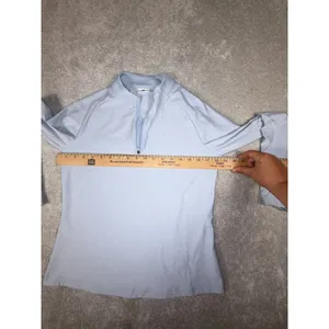 FootJoy performance quarter-zip‎ golf pullover shirt womens small lt blue thumbnail 5