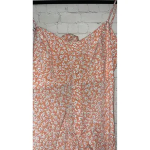 Flynn Skye Pink Floral Maxi Dress Tie Front‎ Button Down Wedding Guest Size L thumbnail 3