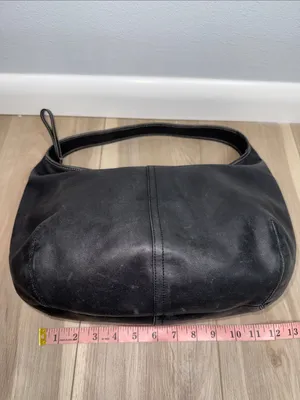 Coach Vintage Ergo slouchy black leather shoulder hobo bag thumbnail 10