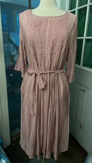 cotton line maxi dress for women 3/4 sleeve A line dress thumbnail 1