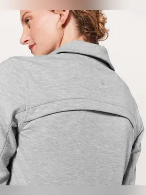 Lululemon Gather Up Jacket Heathered Power Grey Sea Salt Full Zip Athletic Yoga thumbnail 4