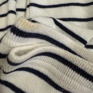 Polo Ralph Lauren Cotton Turtleneck‎ Sweater Womens Large Navy Ivory Stripe thumbnail 6