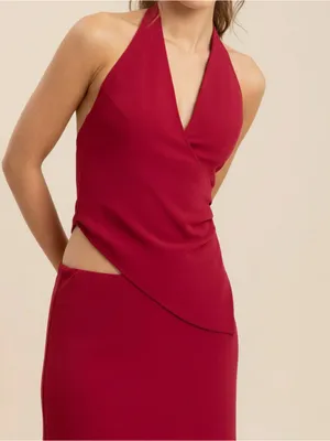 KOOKAÏ Norway Wrap Top, Red Wine, FR36/US4 thumbnail 2