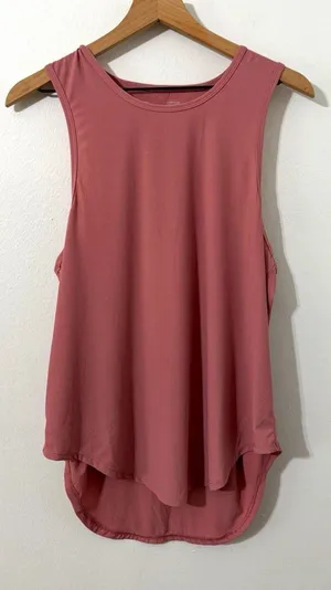 Zyia Active Women’s Pink Ribbed Scoop Neck Wide Strap Tank Top Sz L thumbnail 1