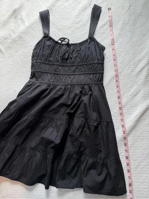 Aritzia Sunday Best Martine Poplin Dress Black Medium Cotton Sleeveless thumbnail 8