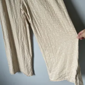Aerie Wide Leg Relaxed Fit Lounge Sweatpants High-Waist Tan Beige Womens Medium thumbnail 9