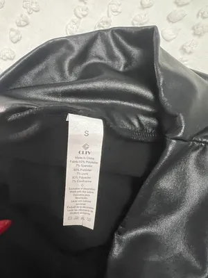 Black Faux Leather Leggings thumbnail 4