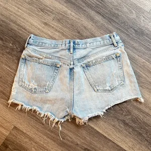 Agolde Frayed Hem Light Blue Jean Shorts Distressed Denim 28 thumbnail 3