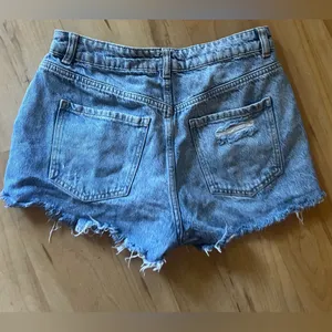 Garage Denim Festival Shorts Coachella Distressed Raw Hem Size 5 27 Womens Y2K thumbnail 3