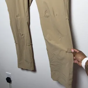 Duluth Trading Co Women Armachillo Cooling Nylon Pants Tan Brown Hiking Utility thumbnail 5
