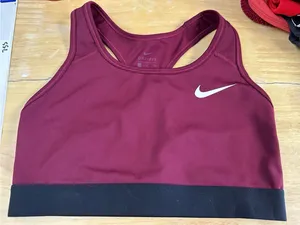 Nike Maroon and Black Dri-FIT Sports Bra thumbnail 1