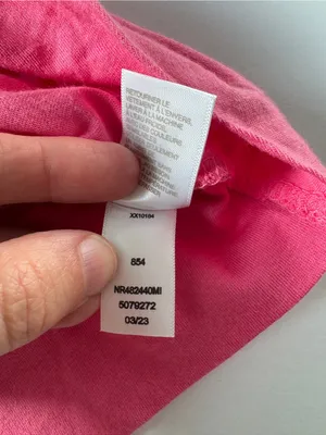 Zella Twist Front T-Shirt XS Hot Pink Cotton Modal Athleisure NWOT thumbnail 7