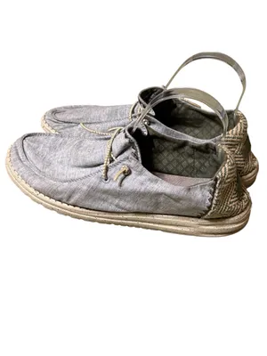Hey Dude Wendy Chambray Woven Forest River Women's Size 10 Casual Slip On thumbnail 3